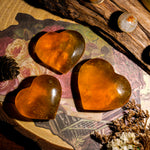 Yellow Fluorite Heart-Helmsman Crystal