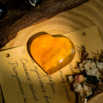 Yellow Fluorite Heart-Helmsman Crystal