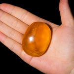 Yellow Fluorite Palm Stone-Helmsman Crystal