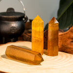 Yellow Fluorite Point-Helmsman Crystal