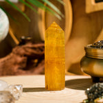Yellow Fluorite Point-Helmsman Crystal