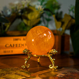 Yellow Fluorite Sphere-Helmsman Crystal