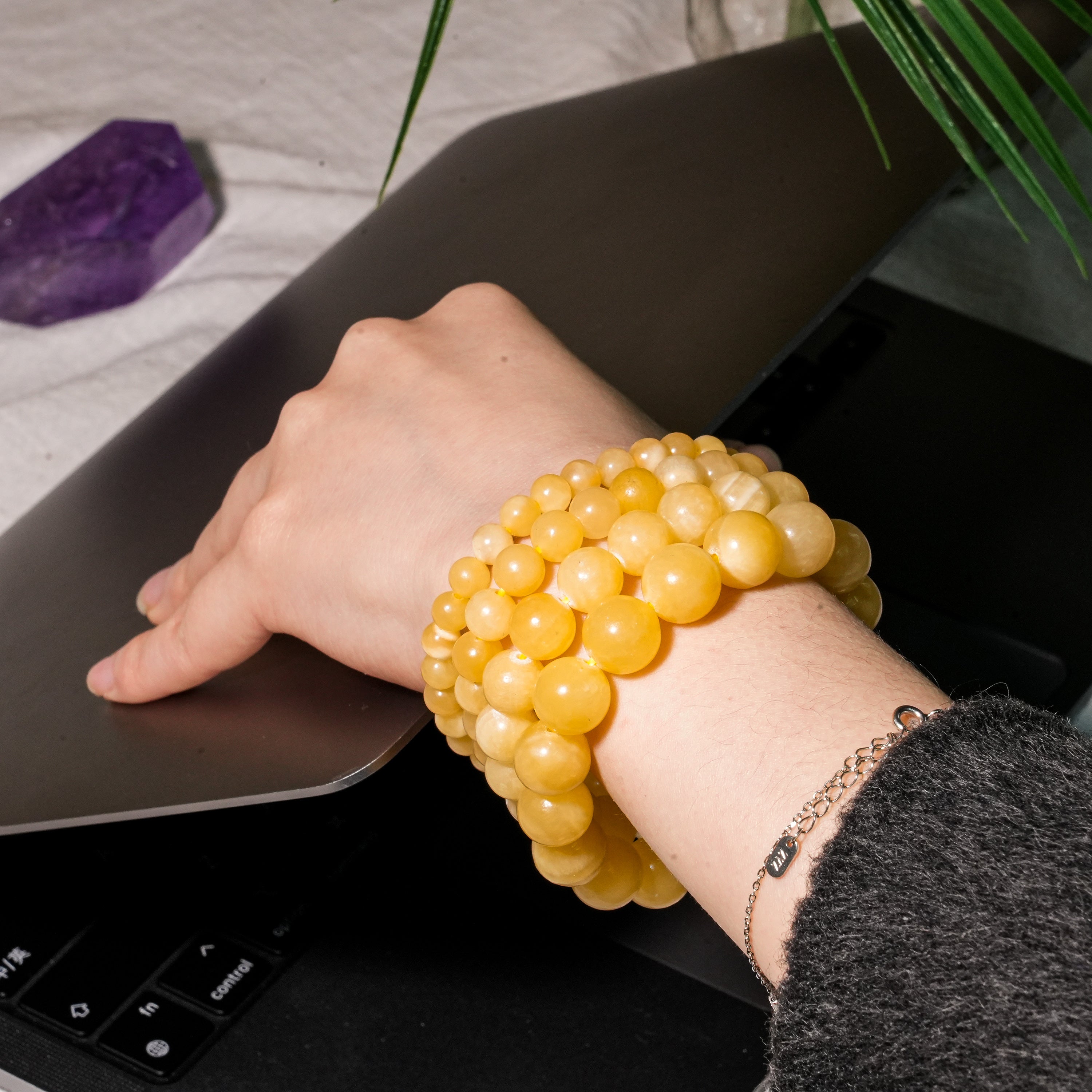 Yellow Jade Bracelet-Helmsman Crystal