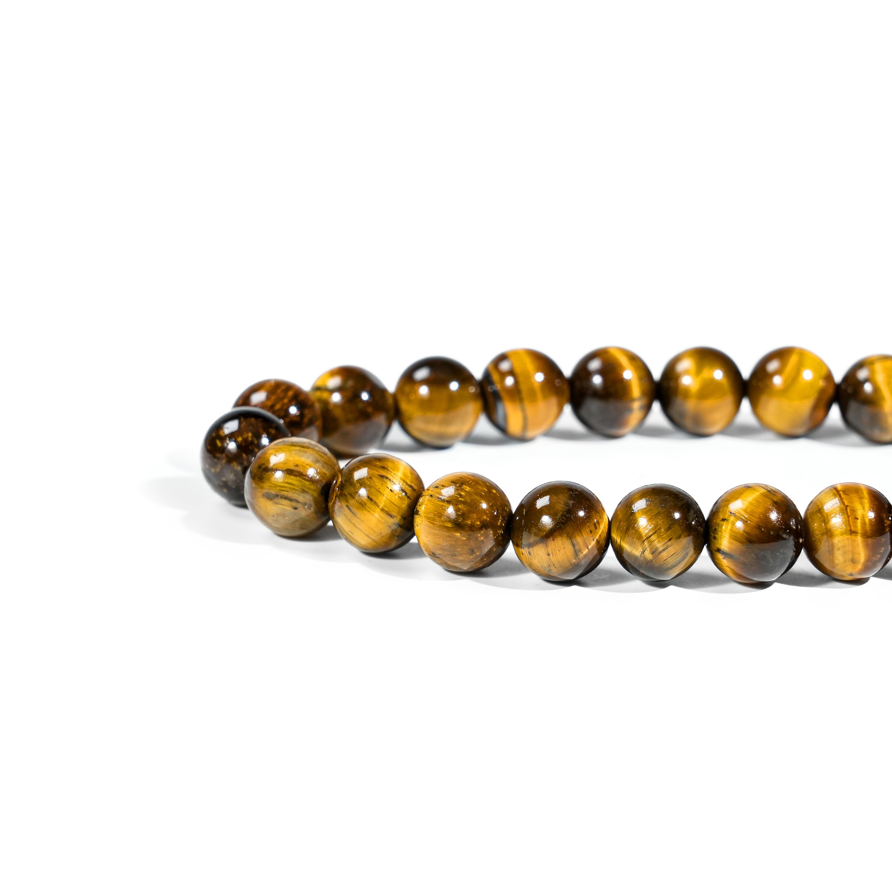 Yellow Tiger Eye Beads Bracelet-Helmsman Crystal