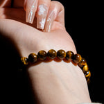 Yellow Tiger Eye Beads Bracelet-Helmsman Crystal