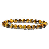Yellow Tiger Eye Beads Bracelet-Helmsman Crystal