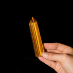 Yellow Tiger Eye Stone Point-Helmsman Crystal