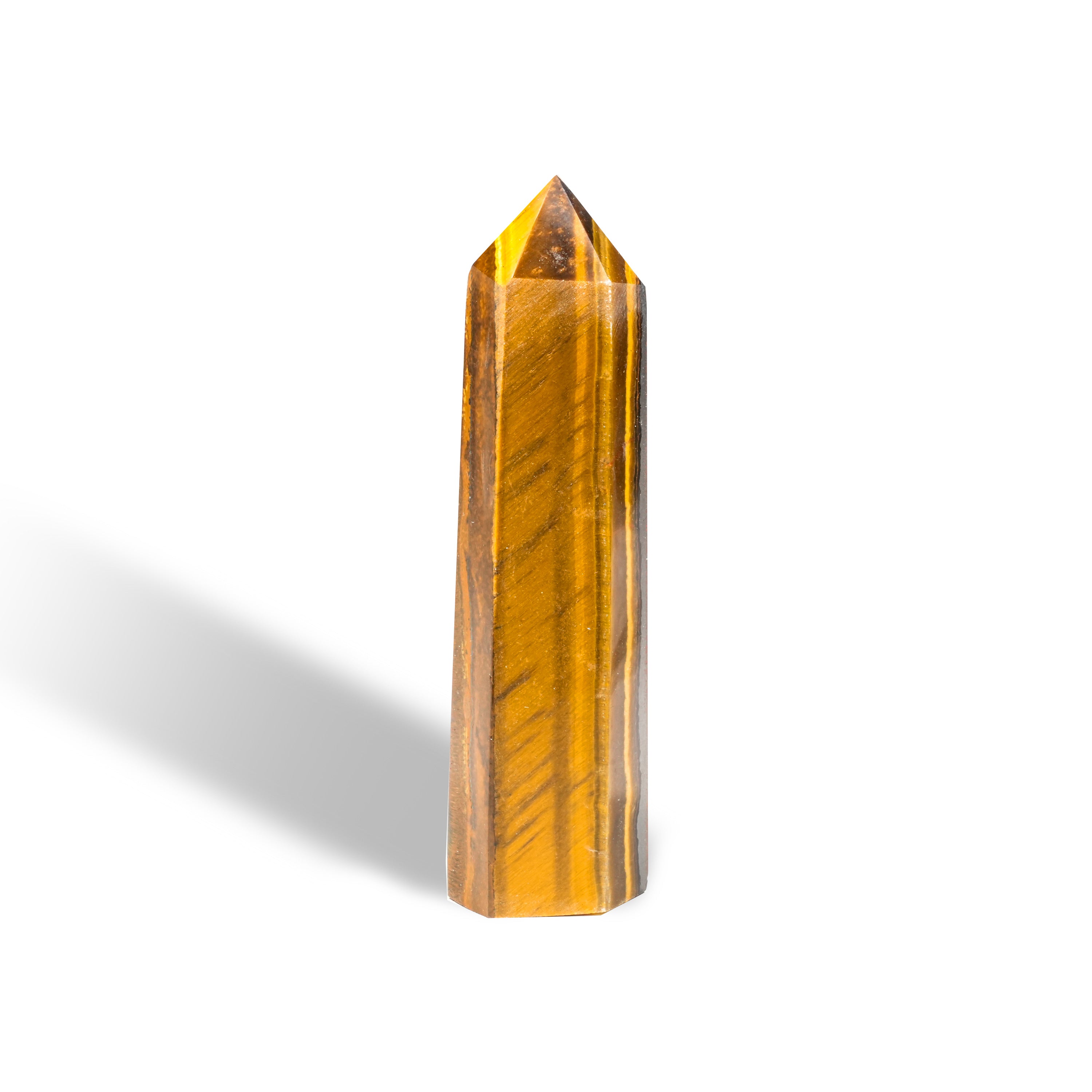 Yellow Tiger Eye Stone Point-Helmsman Crystal