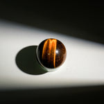 Yellow Tiger Eye Stone Sphere-Helmsman Crystal