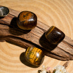 Yellow Tiger Eye Tumbled Stone Set-Helmsman Crystal