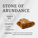 Yellow Tiger Eye Tumbled Stone Set-Helmsman Crystal