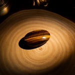 Yellow Tiger Eyes Stone Palm Stone-Helmsman Crystal
