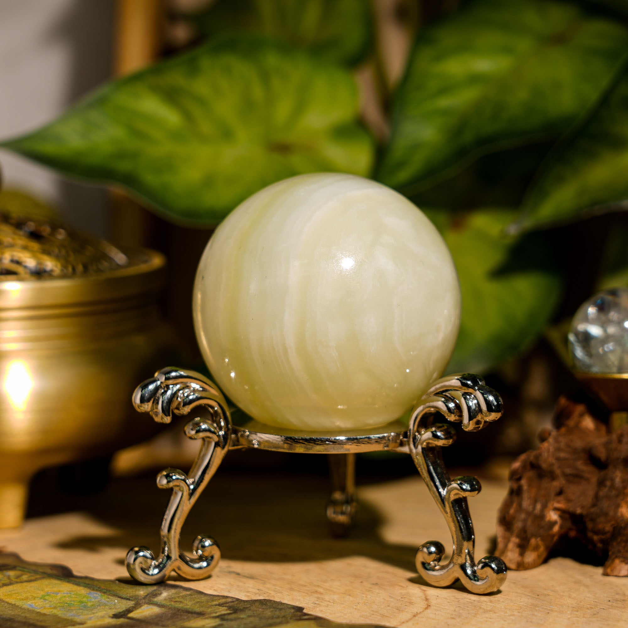 Afghan Jade Sphere - helmsman - crystal