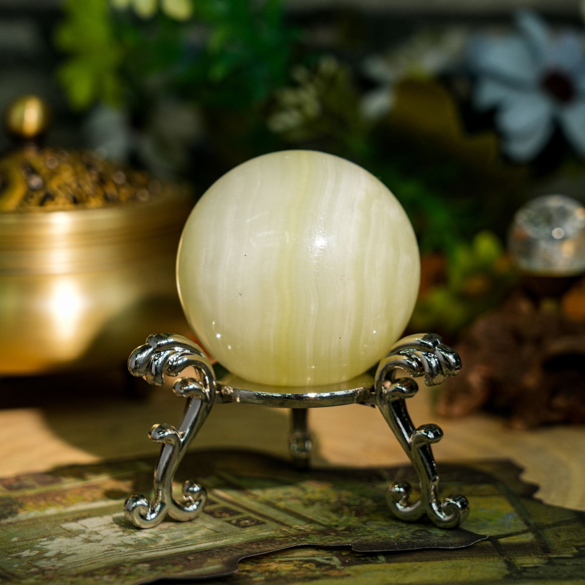 Afghan Jade Sphere - helmsman - crystal