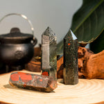 Africa Blood Stone Point - helmsman - crystal
