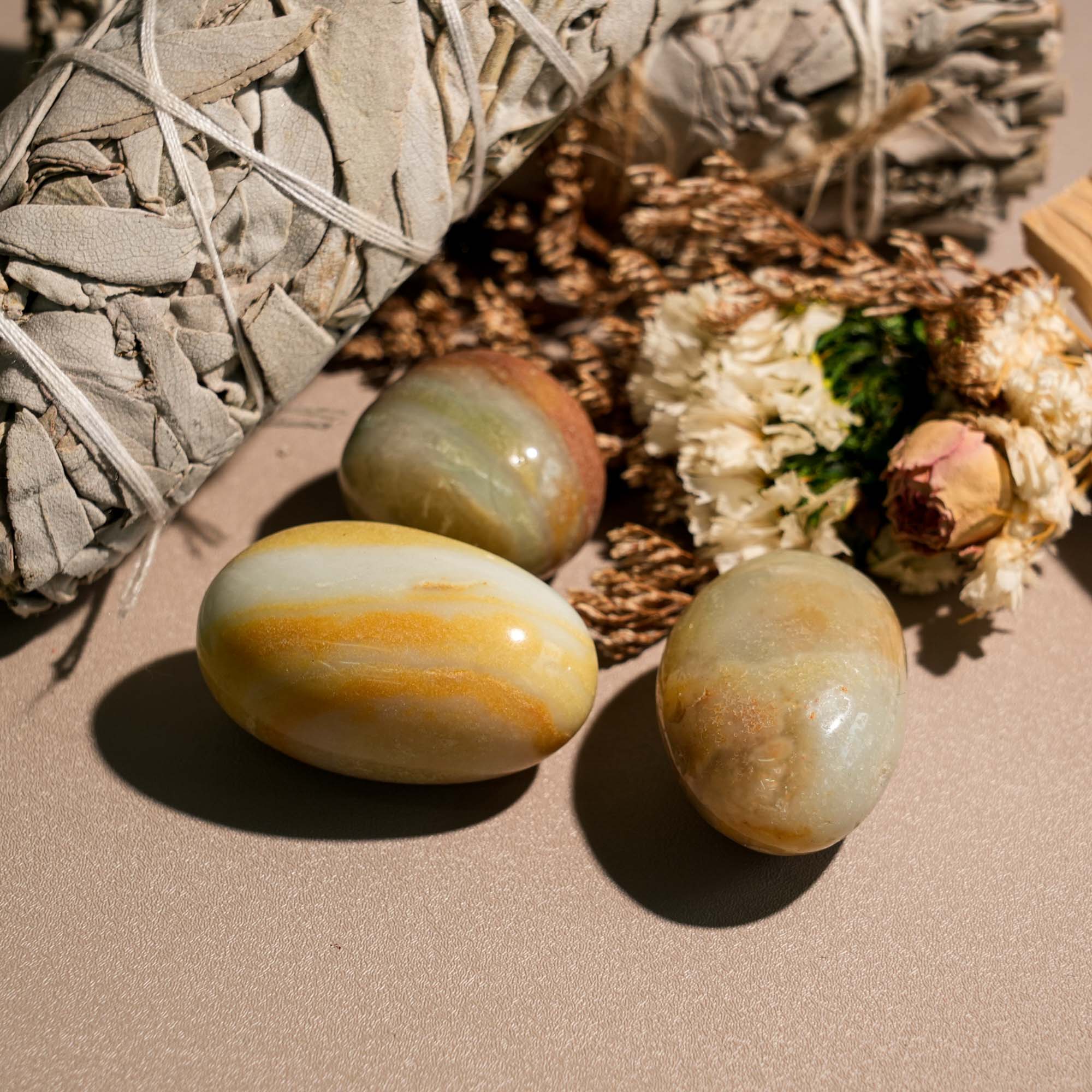 Amazonite Tumbled Stone Set - helmsman - crystal