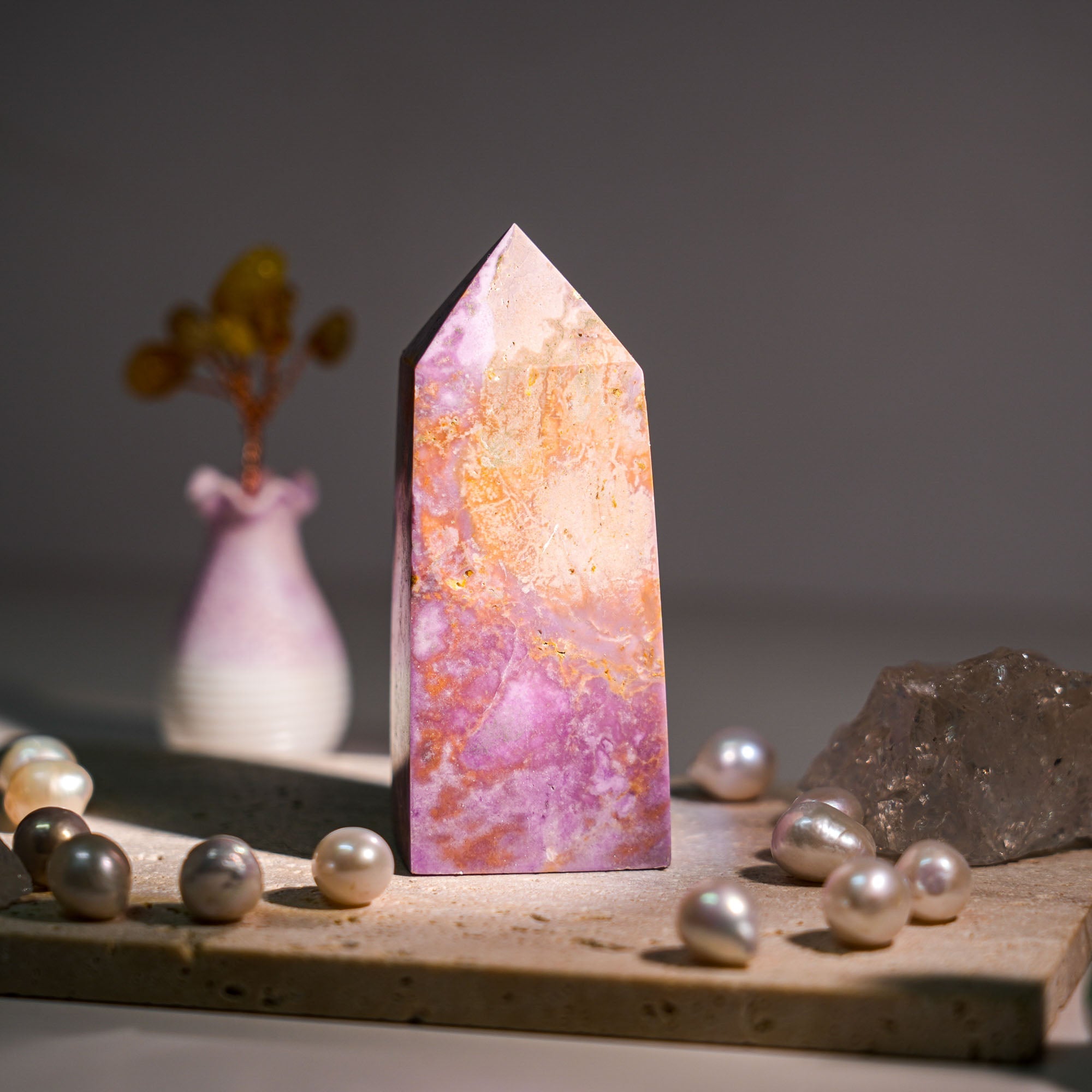 American Lepidolite Tower - helmsman - crystal