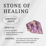 Amethyst Agate Sphere - helmsman - crystal