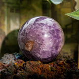Amethyst Agate Sphere - helmsman - crystal