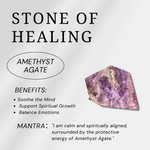 Amethyst Agate Sphere - Helmsman Crystal - Healing Crystal