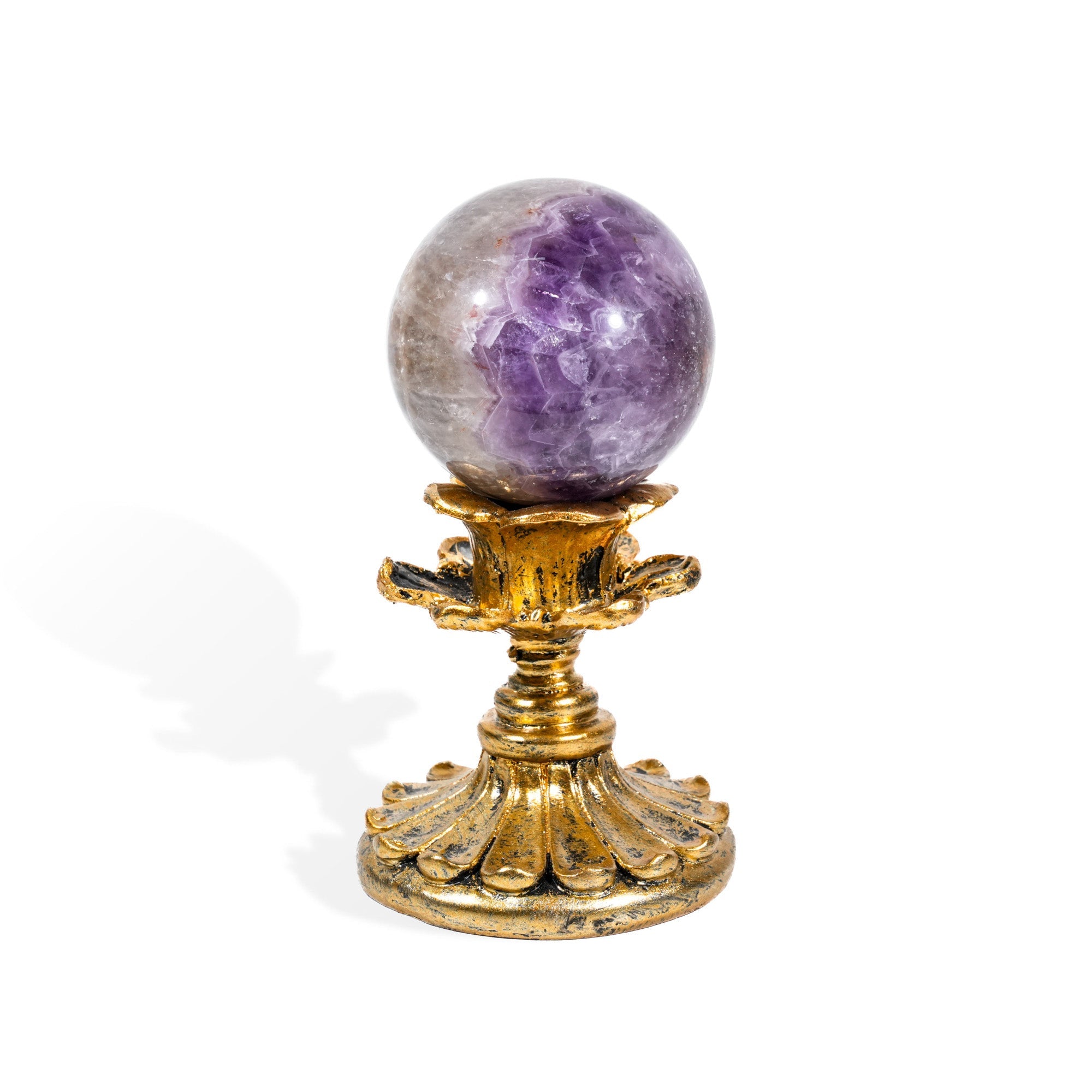 Amethyst Agate Sphere - helmsman - crystal