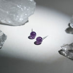 Amethyst Earrings - helmsman - crystal
