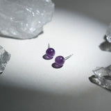 Amethyst Earrings - helmsman - crystal