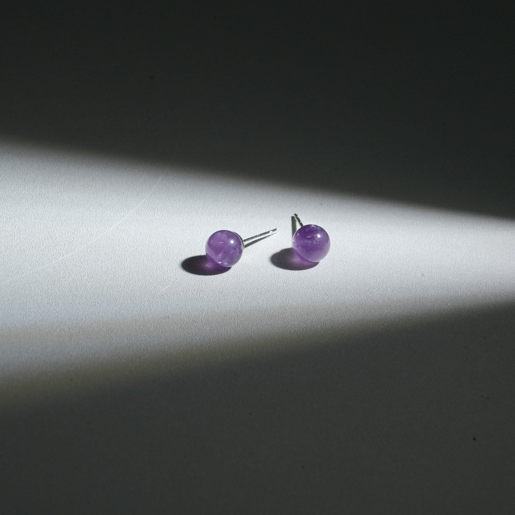 Amethyst Earrings - helmsman - crystal