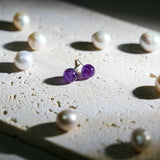 Amethyst Earrings - helmsman - crystal