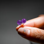 Amethyst Earrings - helmsman - crystal