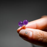Amethyst Earrings - helmsman - crystal
