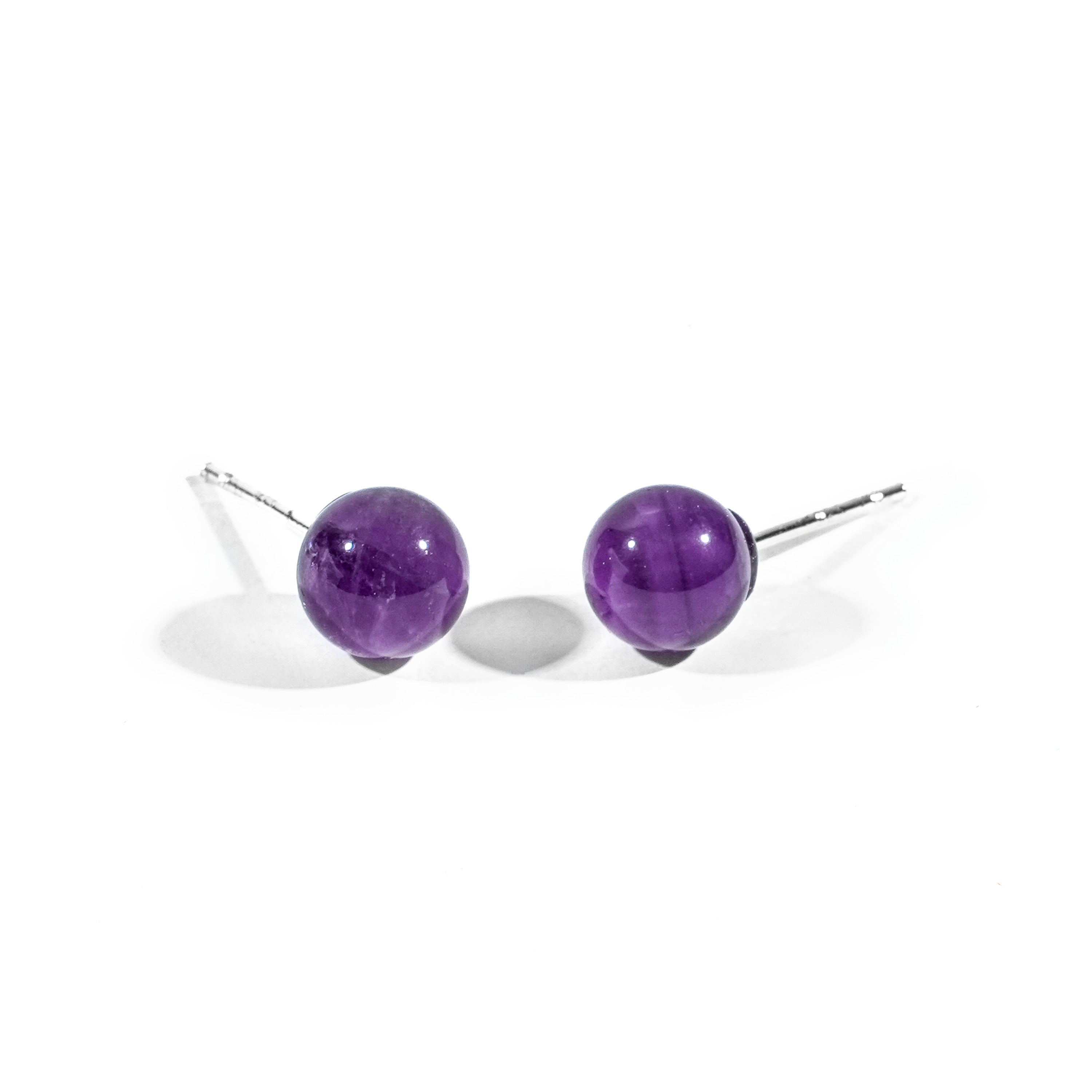 Amethyst Earrings-Helmsman Crystal