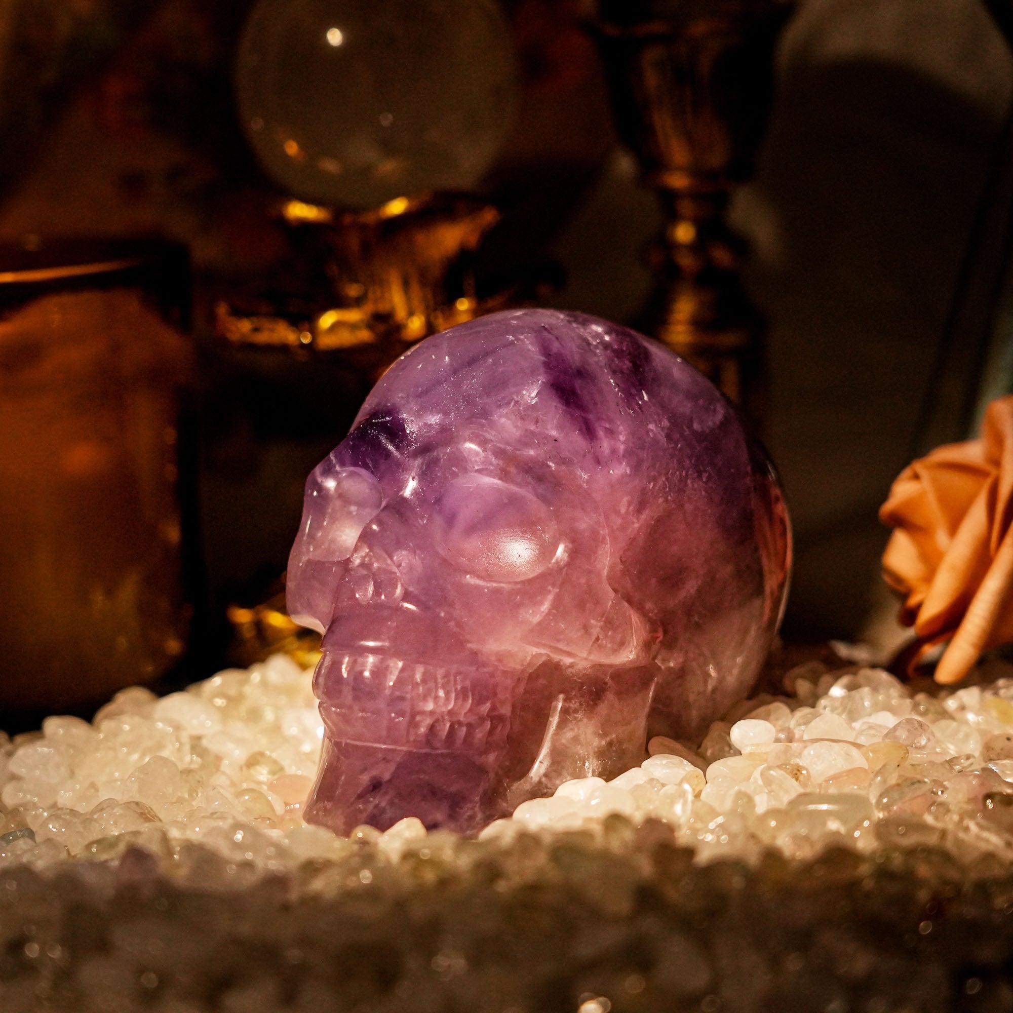 Amethyst Skull - helmsman - crystal
