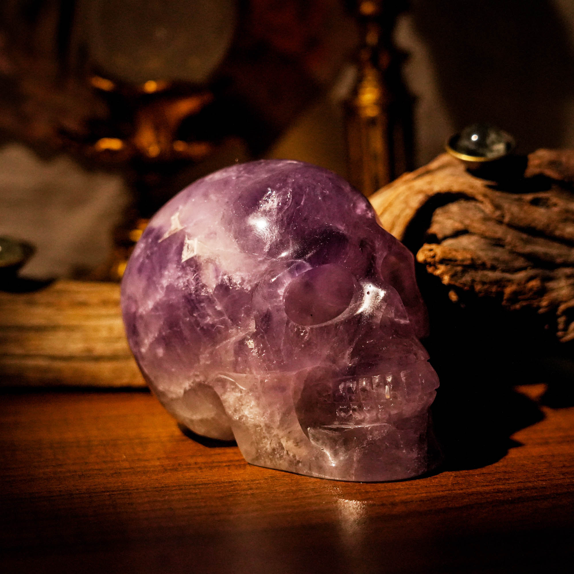 Amethyst Skull - helmsman - crystal