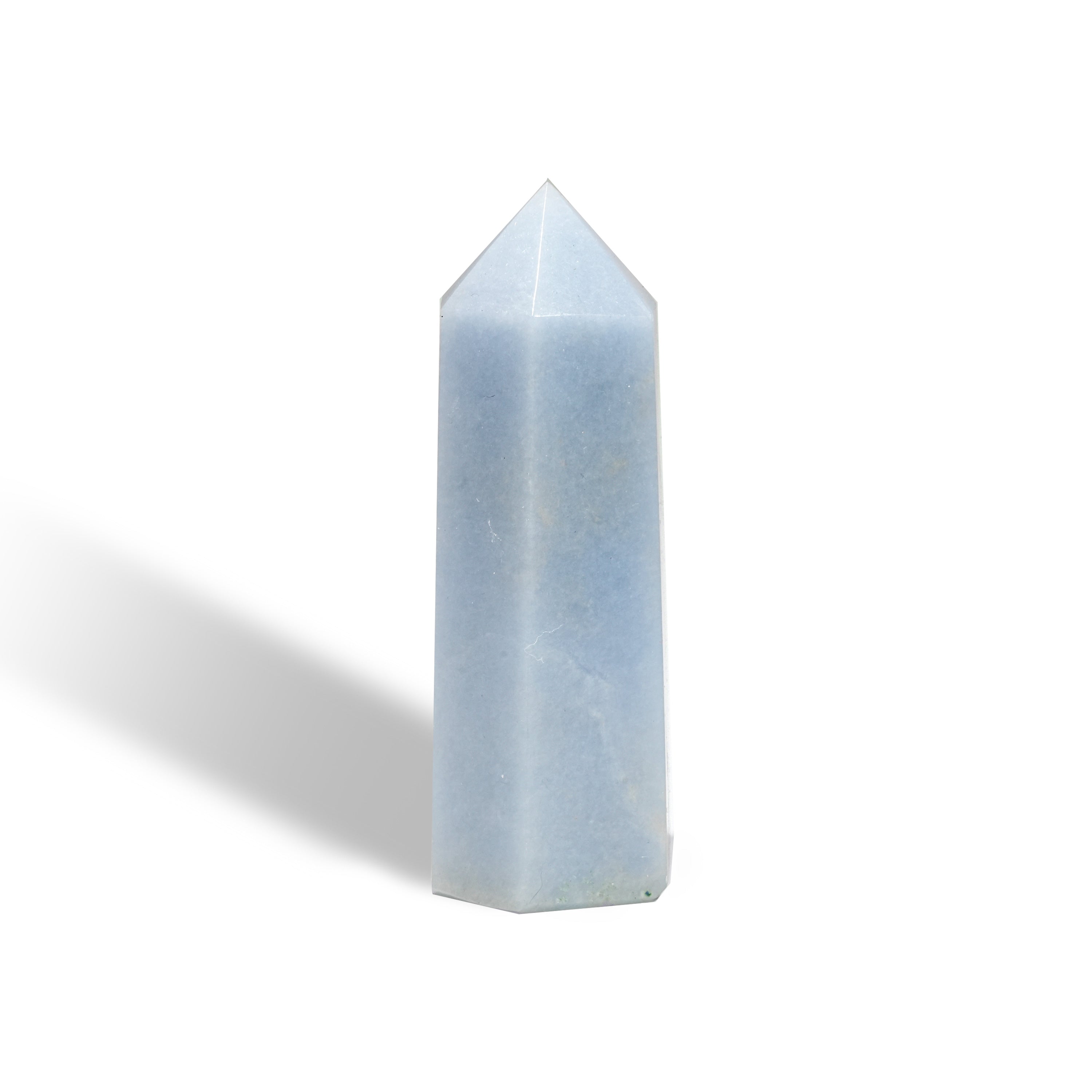 Angelite Point-Helmsman Crystal