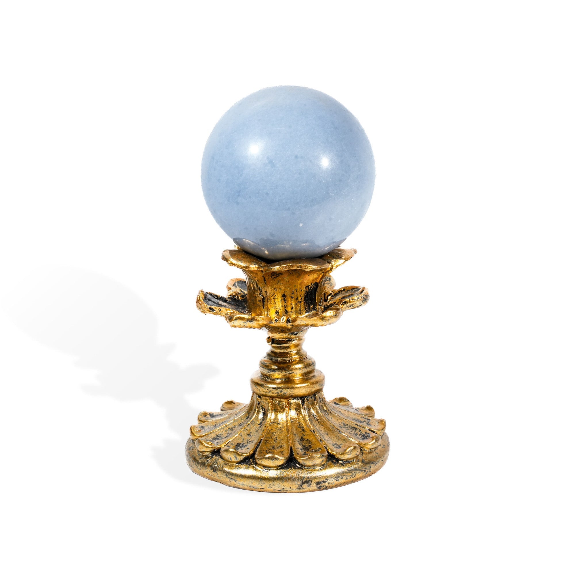 Angelite Sphere - helmsman - crystal