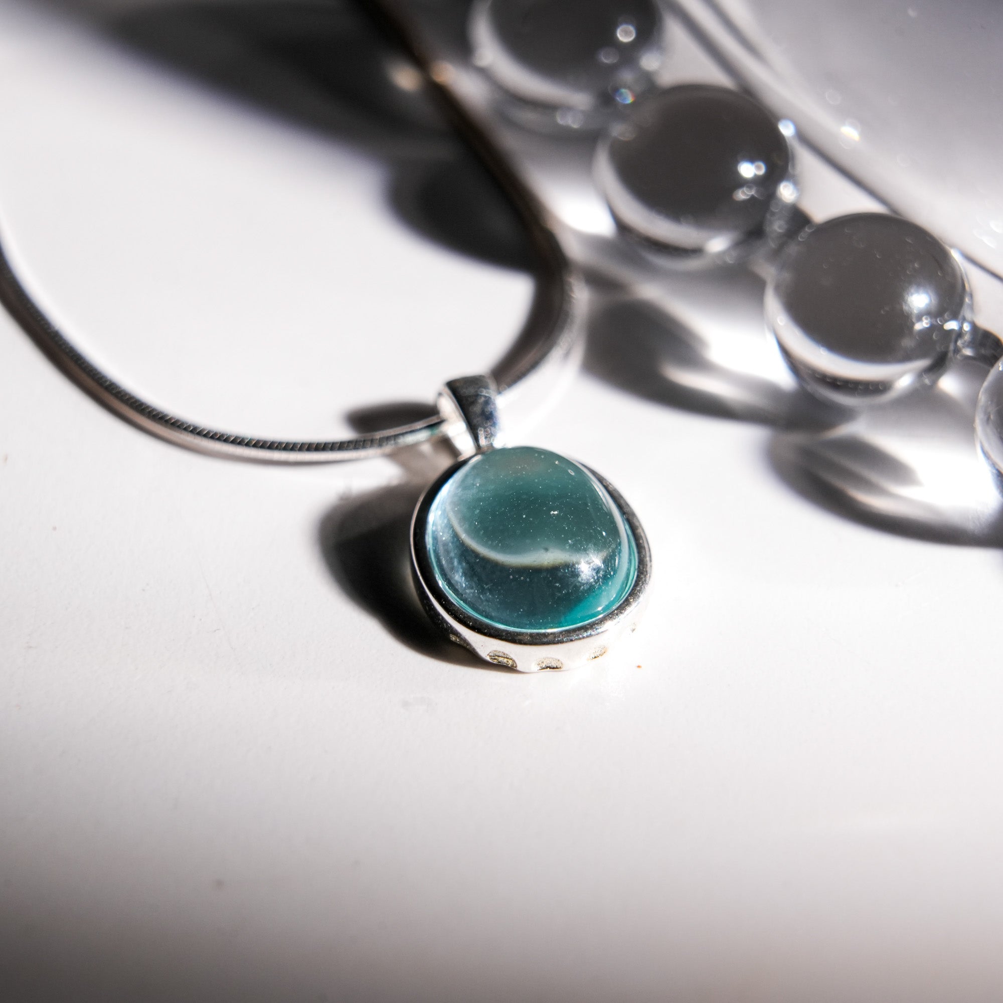 Aquamarine Necklace - helmsman - crystal