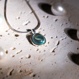 Aquamarine Necklace - helmsman - crystal