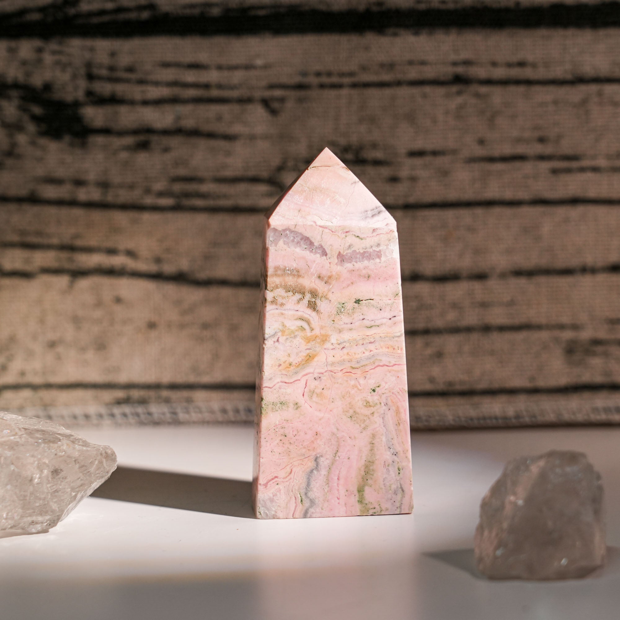 Argentine Rhodochrosite Tower - helmsman - crystal