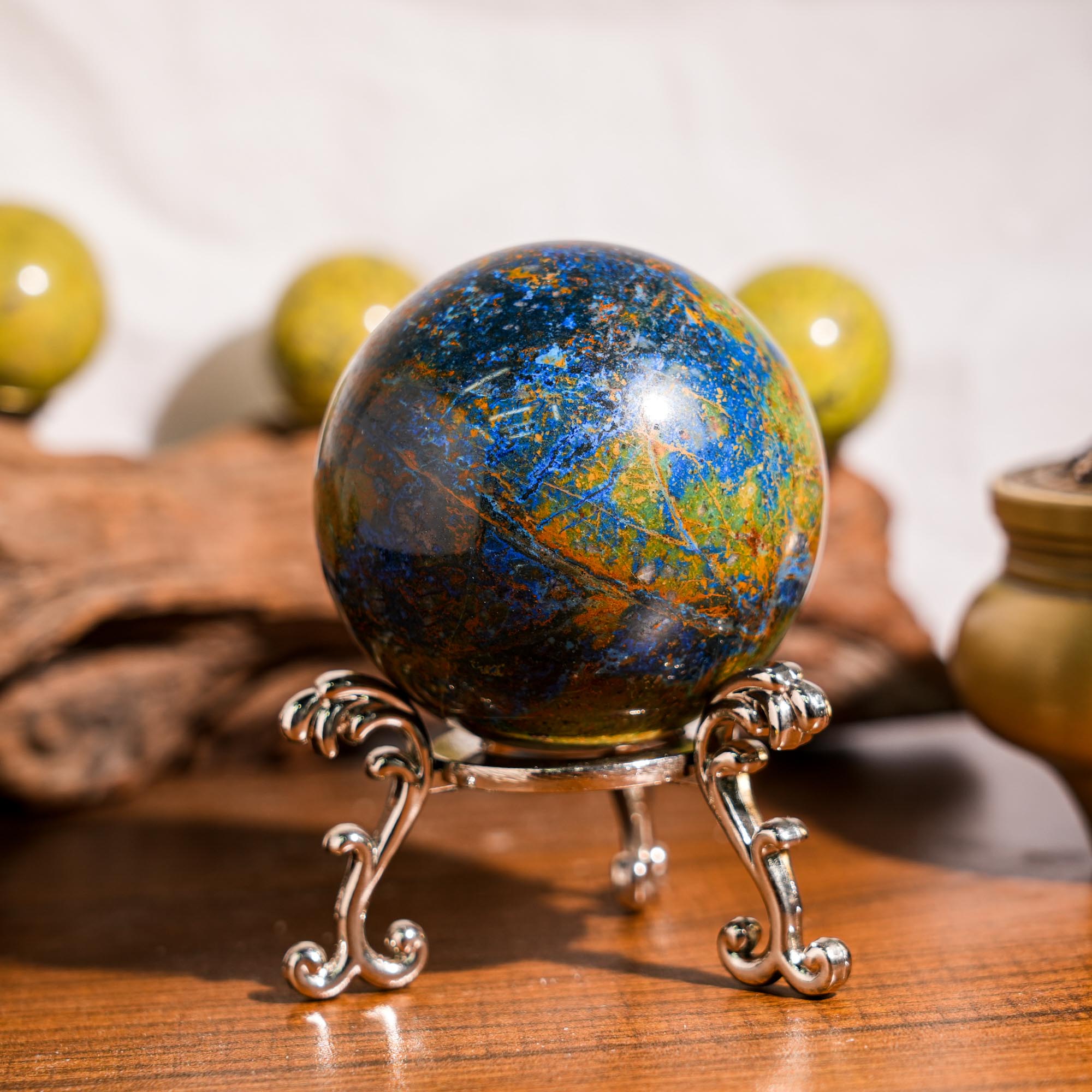 Azurite Sphere - helmsman - crystal