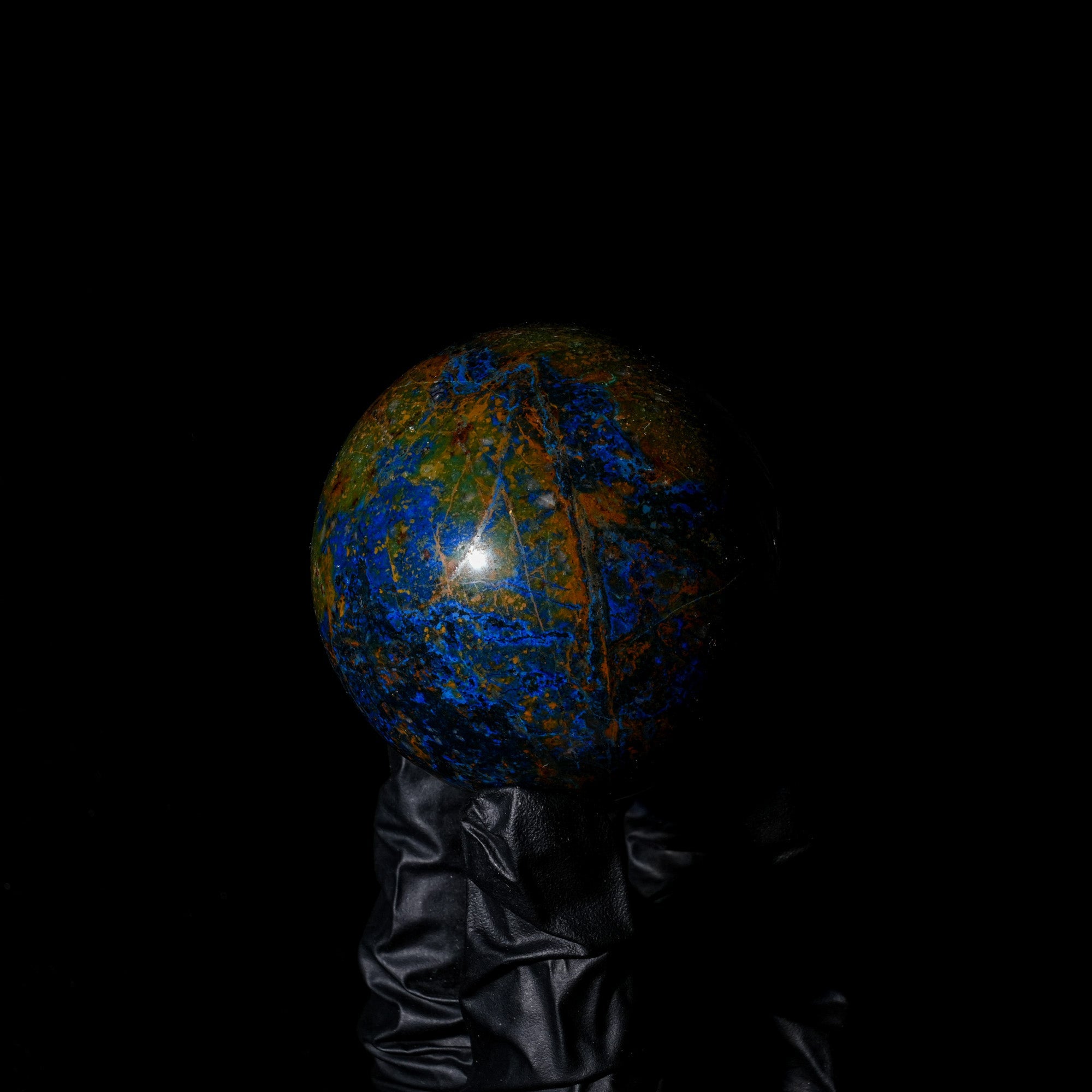 Azurite Sphere - helmsman - crystal