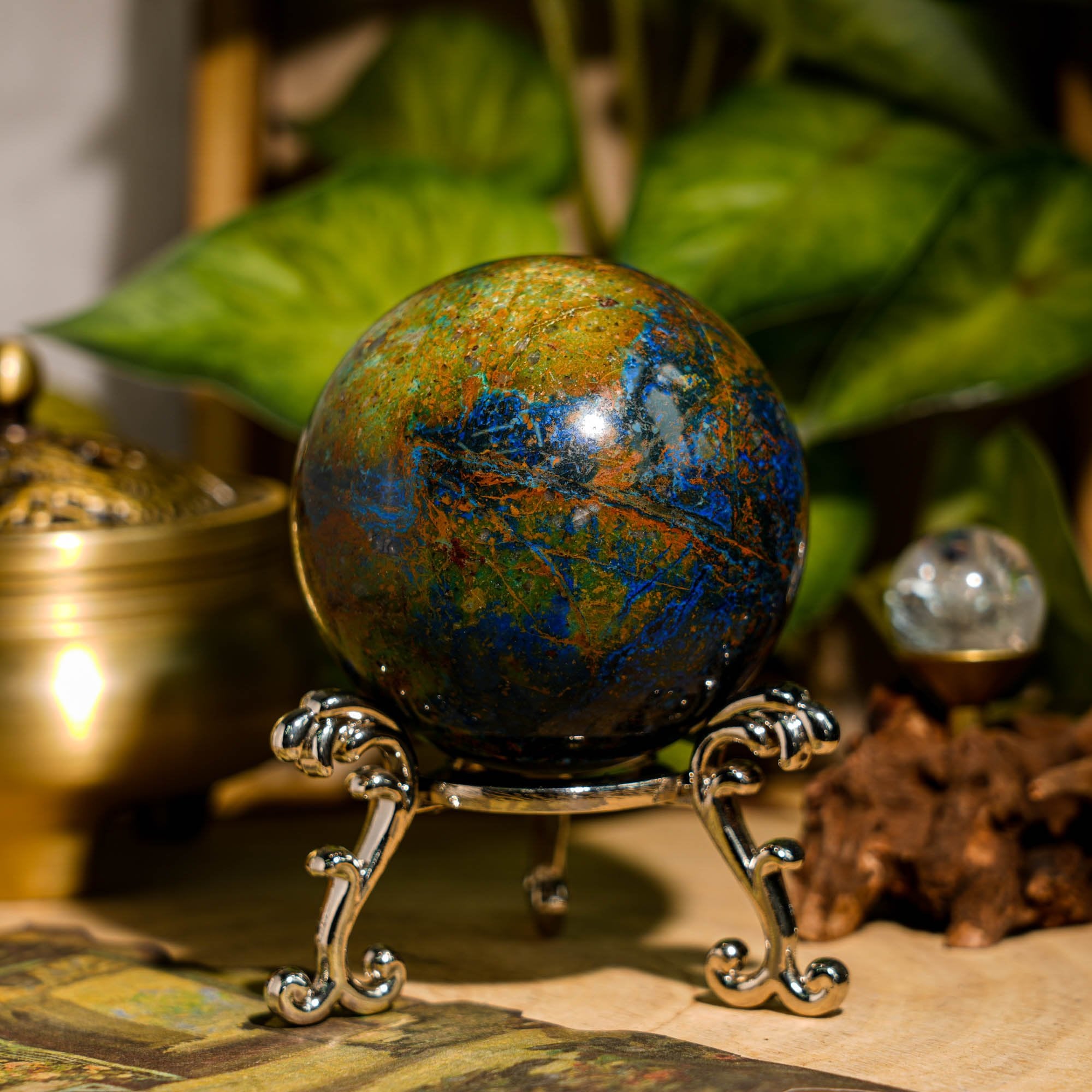 Azurite Sphere - helmsman - crystal