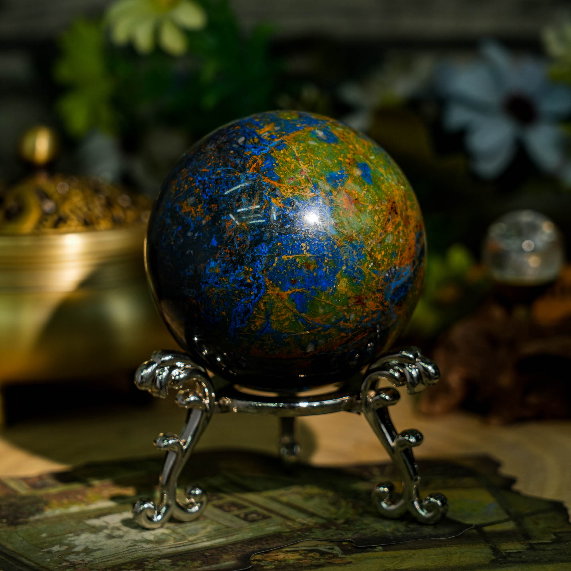 Azurite Sphere - helmsman - crystal