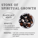 Black Lace Agate Point - helmsman - crystal