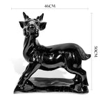 Black Obsidian Deer - helmsman - crystal