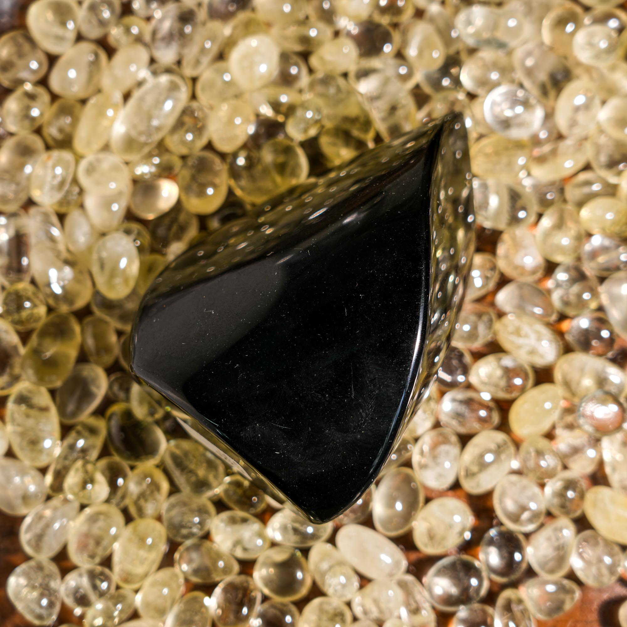 Black Obsidian Flame Freeform - helmsman - crystal