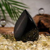 Black Obsidian Flame Freeform - helmsman - crystal