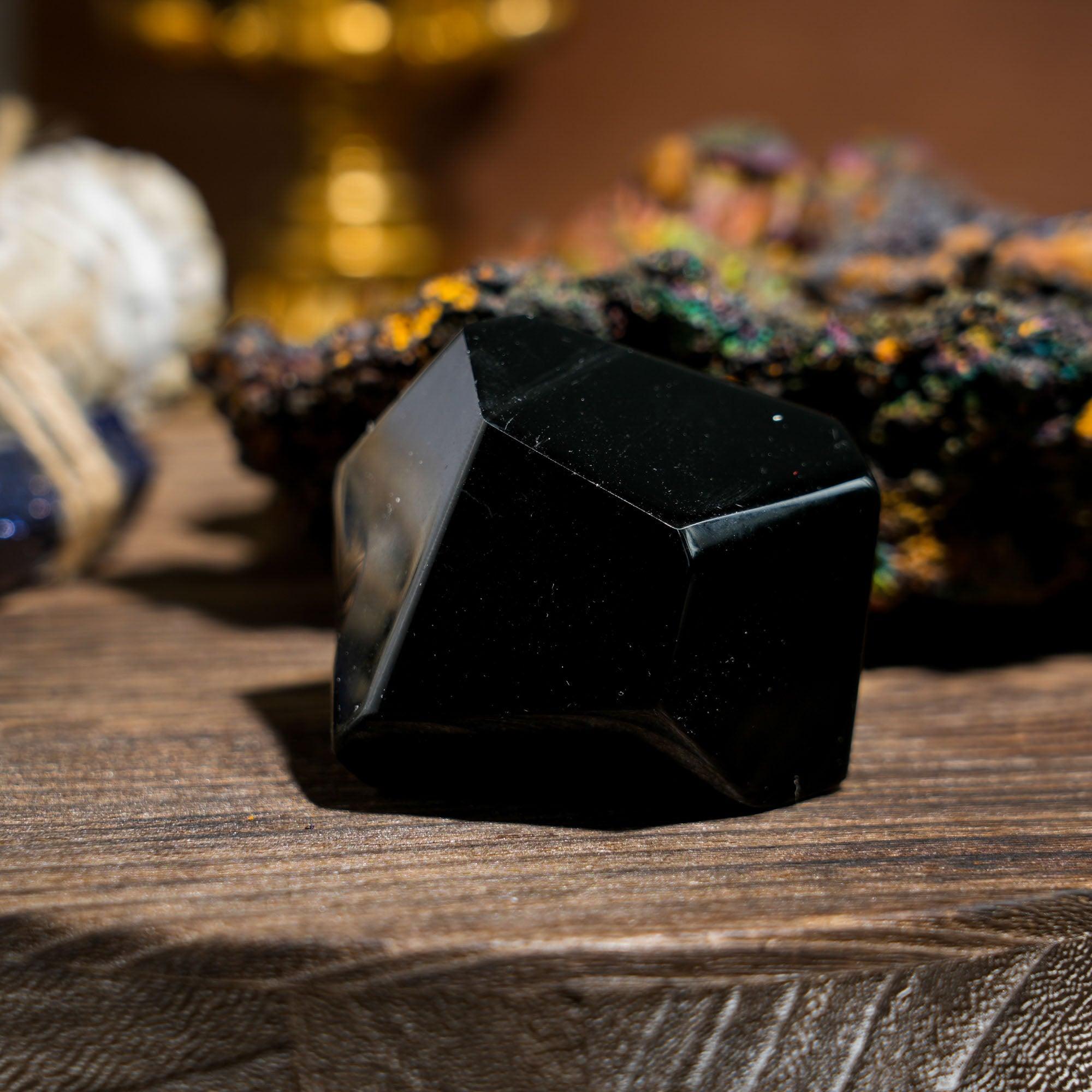 Black Obsidian Freeform - helmsman - crystal