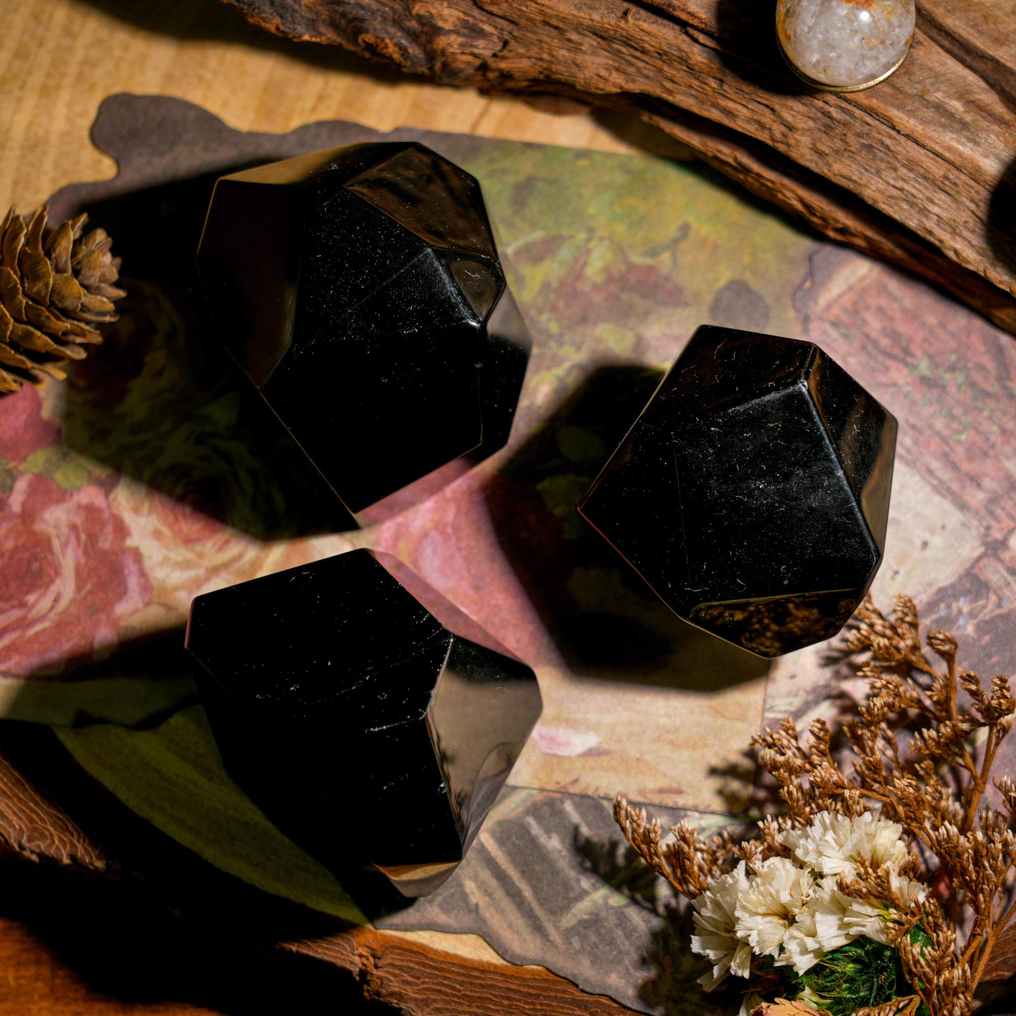 Black Obsidian Freeform - helmsman - crystal