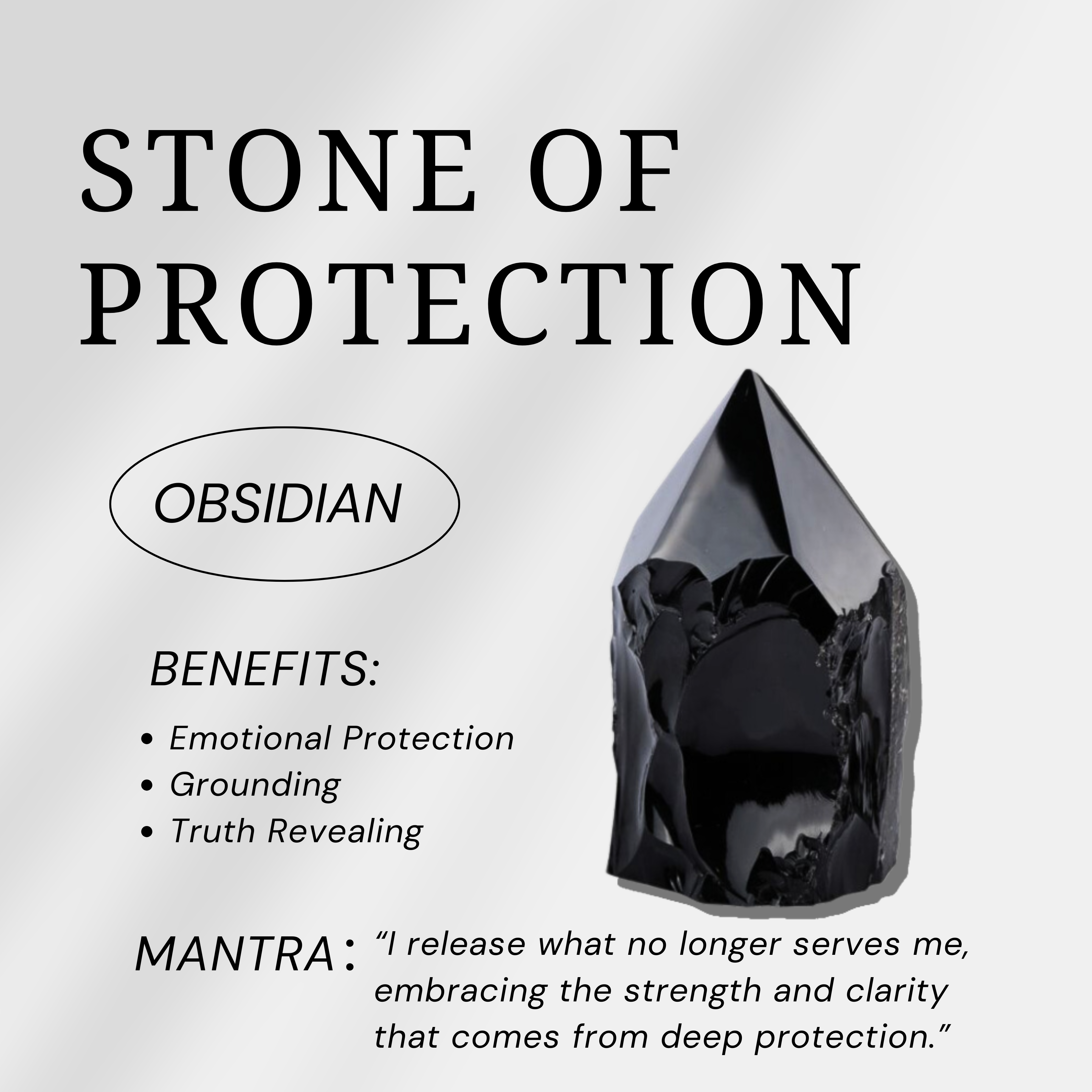Black Obsidian Healing Point-Helmsman Crystal